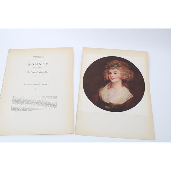 Romney The Parsons Daughter Early British School Print Vintage 94011 - Picture 2 of 5